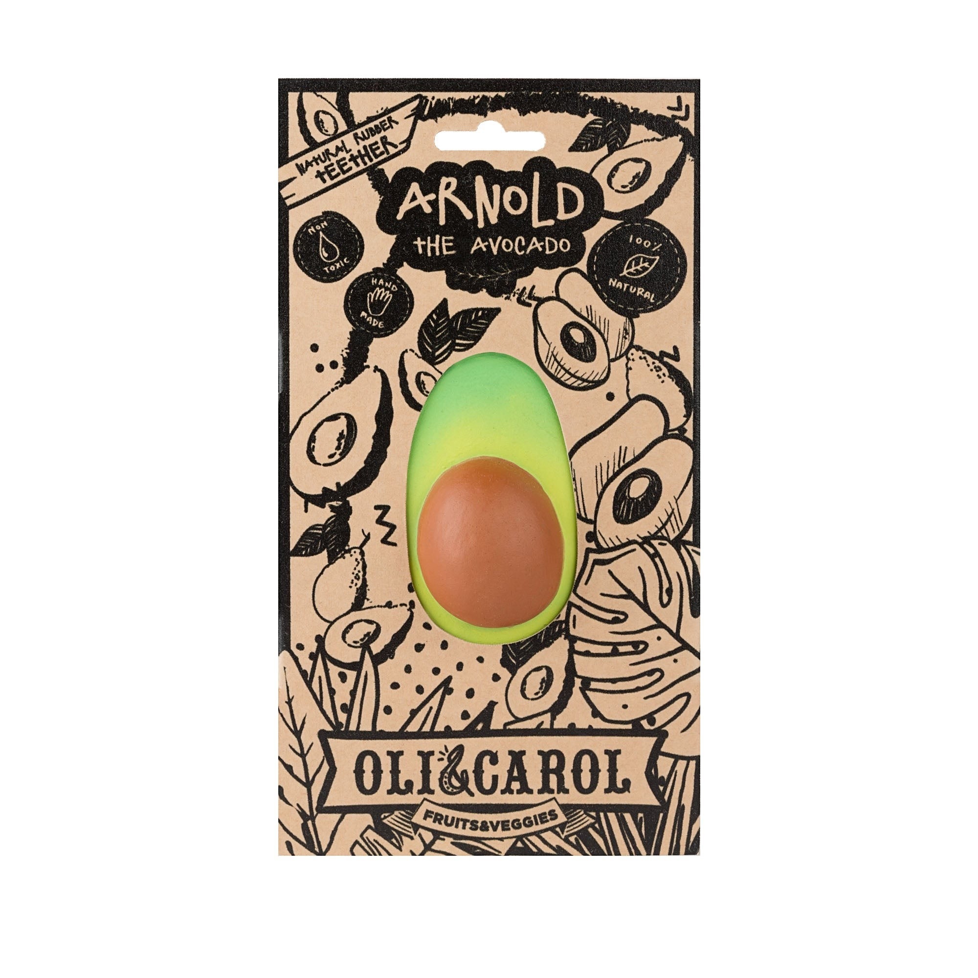 Oli&Carol Fruits & Veggies Baby Teethers - Arnold the Avocado