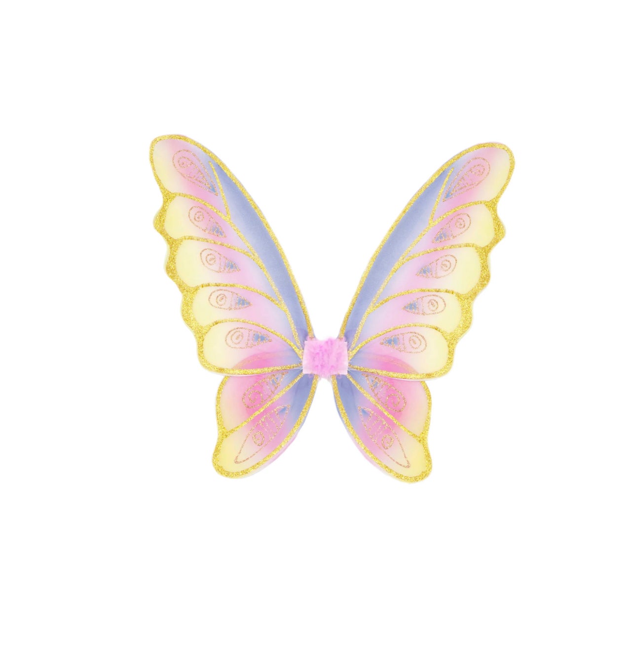 Glitter Rainbow Wings (multi Pastel Gold, OS